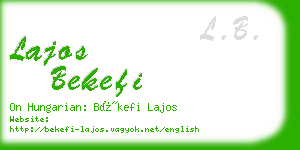 lajos bekefi business card